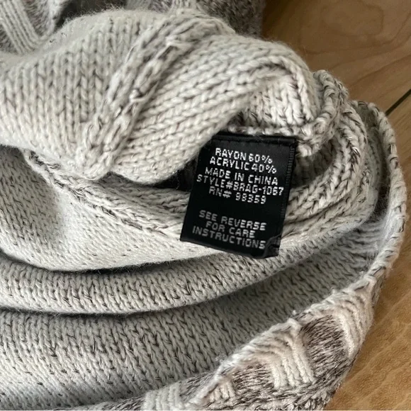 Maddison Boho Oversized Chunky Knit Turtleneck Sweater Cozychic Poncho - Picture 10 of 14